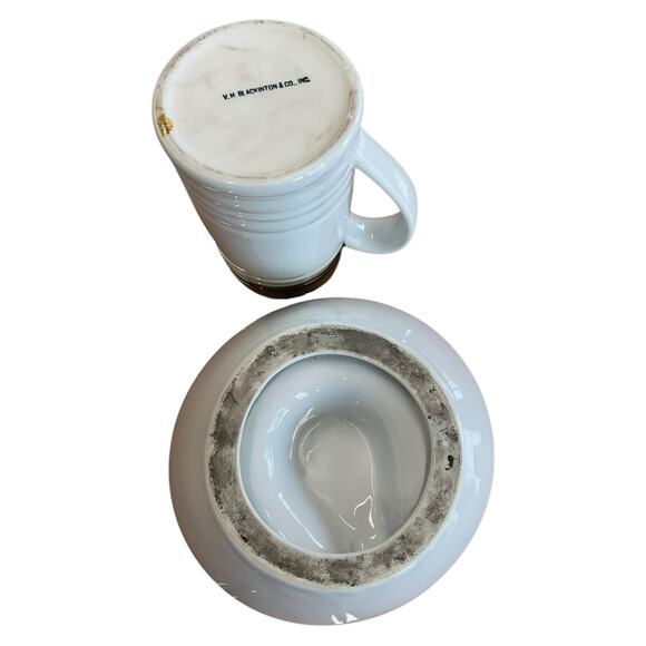 Vintage 1965 Muncie Rifle and Pistol Club Ceramic Winner Trophy Mug Ashtray Set - Picture 7 of 7